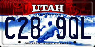 UT license plate C289QL