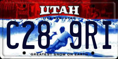UT license plate C289RI