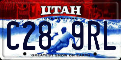 UT license plate C289RL