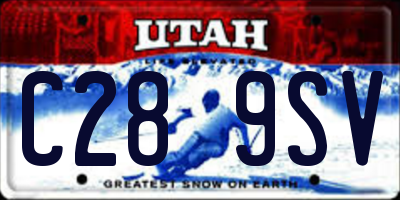 UT license plate C289SV
