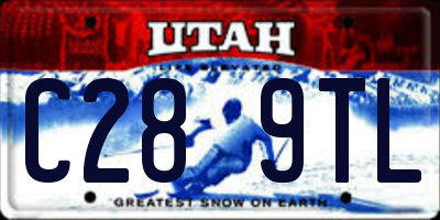 UT license plate C289TL