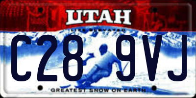 UT license plate C289VJ