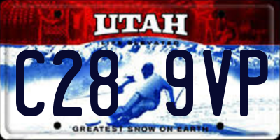 UT license plate C289VP