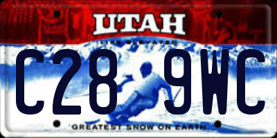 UT license plate C289WC