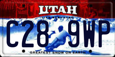 UT license plate C289WP