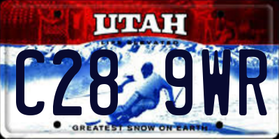 UT license plate C289WR
