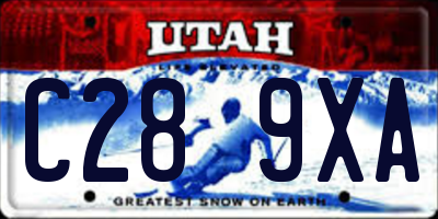 UT license plate C289XA