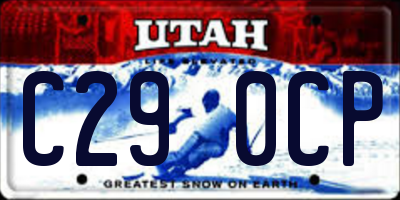 UT license plate C290CP