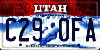 UT license plate C290FA