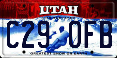 UT license plate C290FB