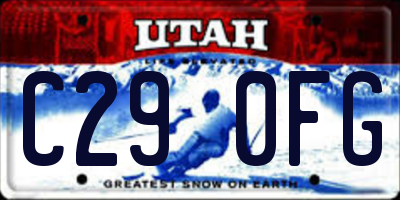 UT license plate C290FG