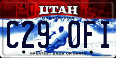 UT license plate C290FI