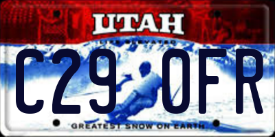 UT license plate C290FR