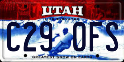 UT license plate C290FS