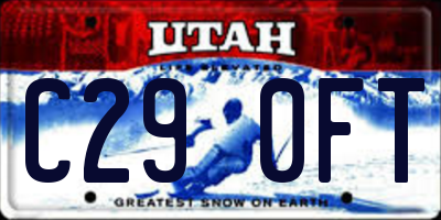 UT license plate C290FT