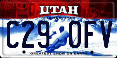 UT license plate C290FV