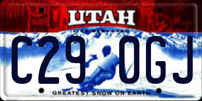 UT license plate C290GJ