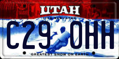 UT license plate C290HH