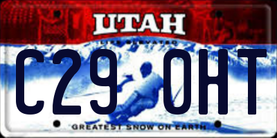 UT license plate C290HT