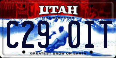 UT license plate C290IT