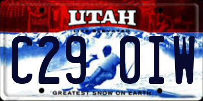 UT license plate C290IW