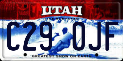 UT license plate C290JF