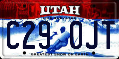 UT license plate C290JT