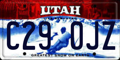 UT license plate C290JZ