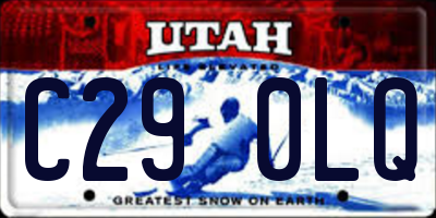 UT license plate C290LQ