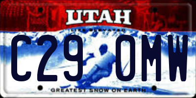 UT license plate C290MW