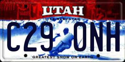UT license plate C290NH