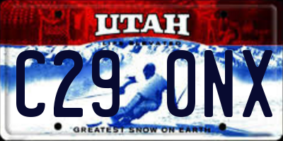 UT license plate C290NX