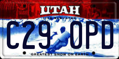 UT license plate C290PD