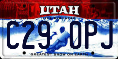 UT license plate C290PJ