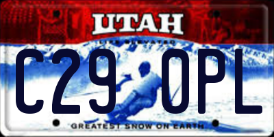 UT license plate C290PL