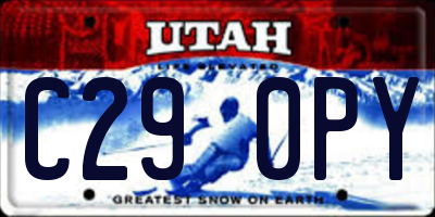 UT license plate C290PY