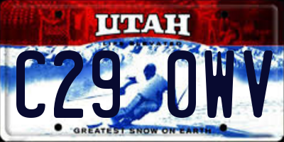 UT license plate C290WV