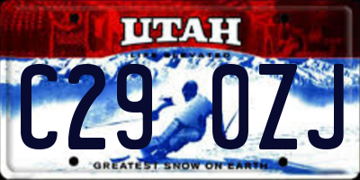 UT license plate C290ZJ