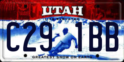 UT license plate C291BB
