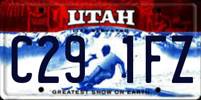 UT license plate C291FZ
