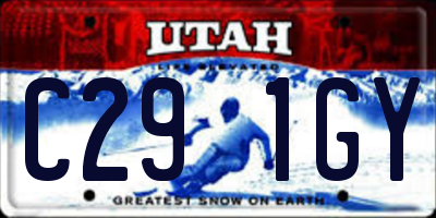 UT license plate C291GY