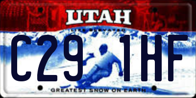UT license plate C291HF