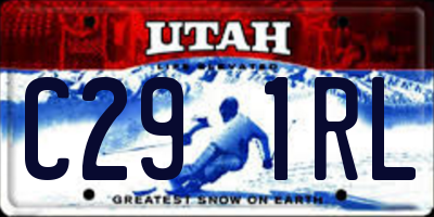 UT license plate C291RL