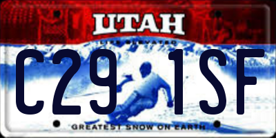 UT license plate C291SF