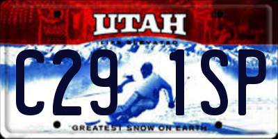 UT license plate C291SP