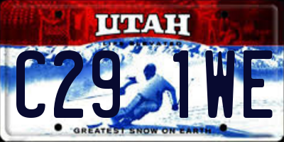 UT license plate C291WE