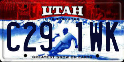 UT license plate C291WK