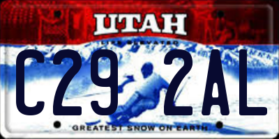 UT license plate C292AL