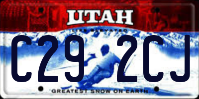 UT license plate C292CJ
