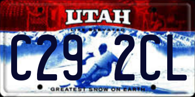 UT license plate C292CL